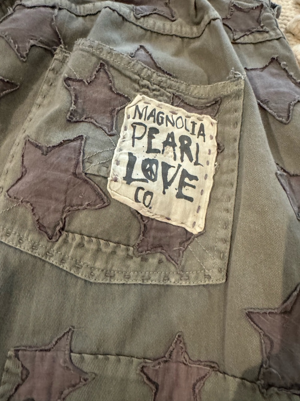 If you know you know !Rare Magnolia Pearl Olive Star-Accent women Jeans one size